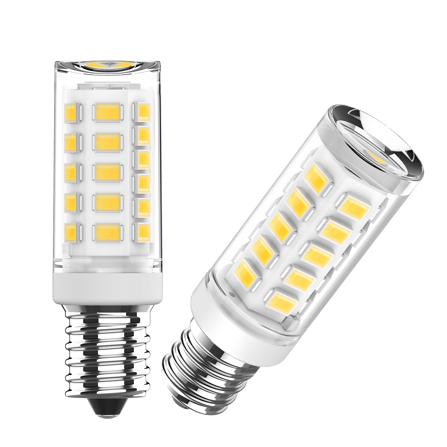 JustLED E14 LED Light Bulb, Small Screw Light Bulbs Cool White 6000K, 500LM, AC 220-240V, 3W E14 Bulbs (30-40W Equivalent), Class C, Pack of 2 (6000K Cool White 2 Pack)