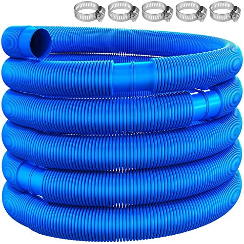 KESSER® Poolschlauch 14m / Ø 38mm | Schwimmbadschlauch mit Muffen | Solarschlauch für Pool und Schwimmbecken | Saugschlauch | Pumpenschlauch | Flexibler Wasserschlauch | Blau