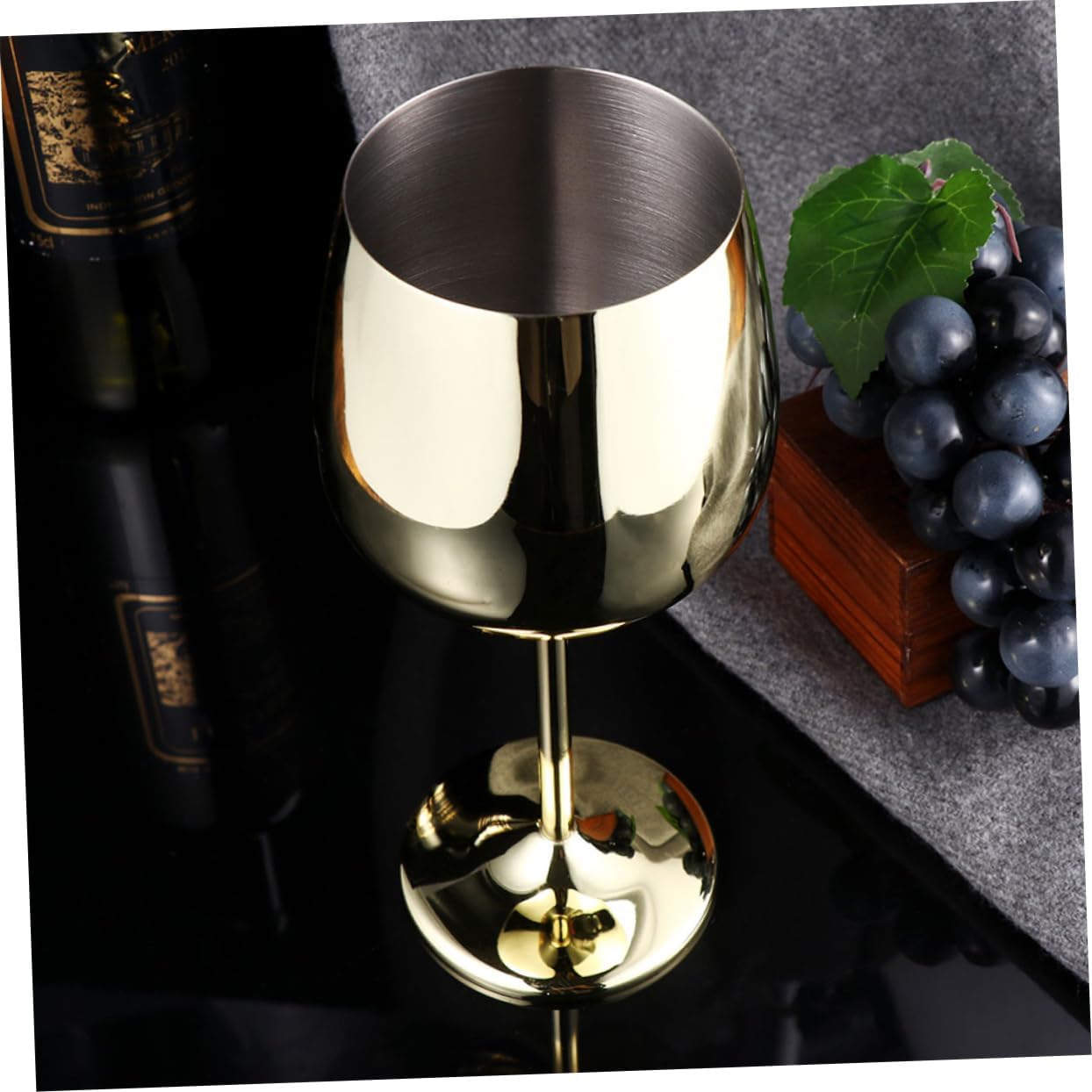 2pcs Stainless Steel Wine Goblets Sturdy Metal Cocktail Cups for Weddings and Parties Stemmed Goblet Glasses Insulated Drinking Glasses for Liquor and Cocktails