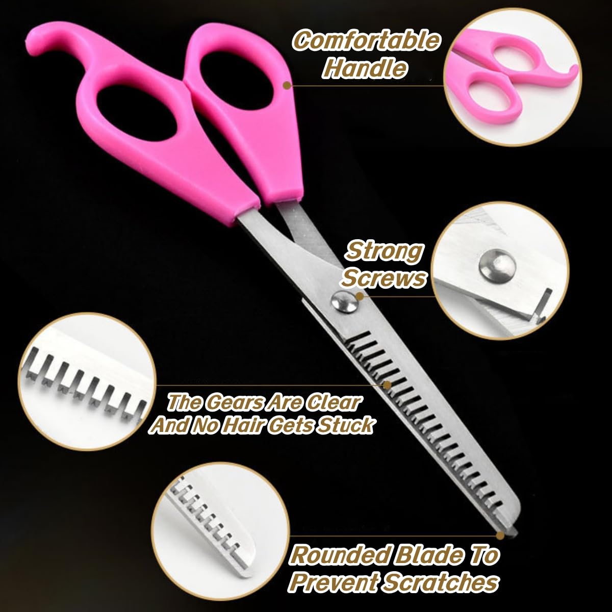 Outils de Coiffure DIY Bricolage Tondeuse, 4 Pièces Kit D'outils de Coupe de Cheveux Bricolage, Accueil Outil de Coupe de Cheveux Ciseaux de Coiffure Professionnels, Coupes De Cheveux Lame Peigne