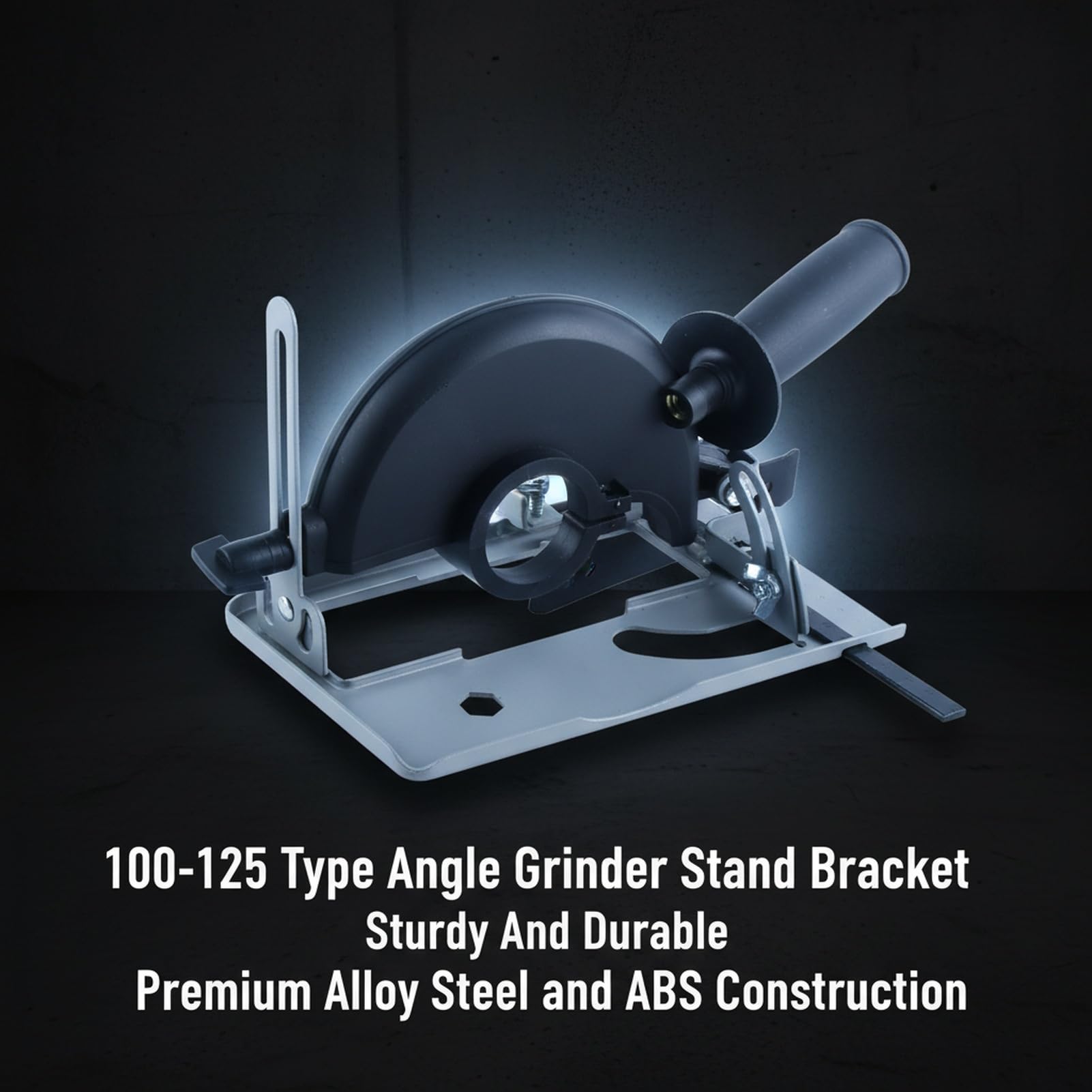 Soporte para amoladora angular SustVita con profundidad de corte de 0-40 mm y ángulo ajustable de 0-45°, se adapta a amoladoras angulares de 100 mm/125 mm, base para amoladora