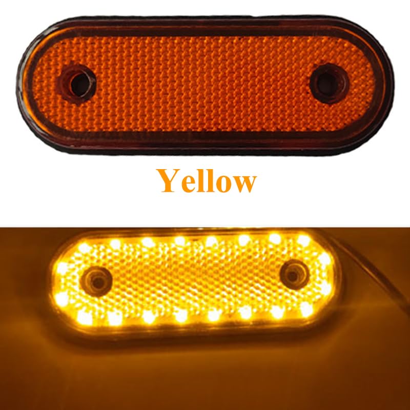 10 sztuk żółte światło obrysowe boczne 24V tylna lampa obrysowa Rv przyczepa ciężarówka Pickup łodzie światła tylne do ciężarówki(Red 10PCS)