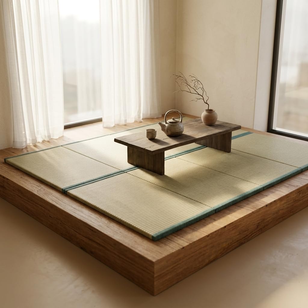 MustMat Japanese Floor Mattress Foldable Tatami Mats 2-Piece Set