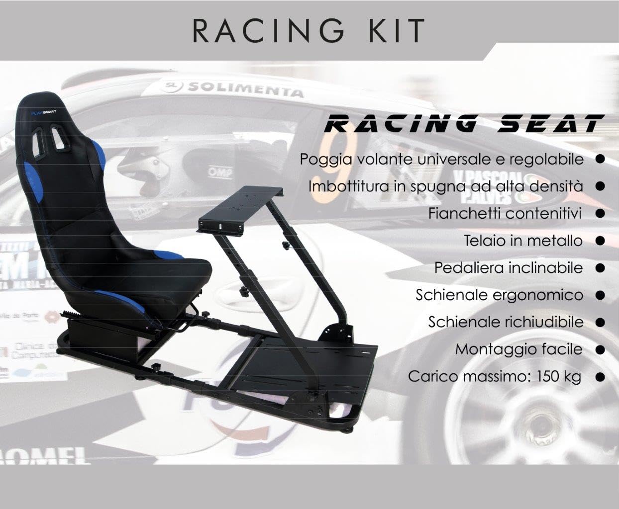 EGOTECH Smart Racing Seat Simulatore di Guida Pieghevole Regolabile