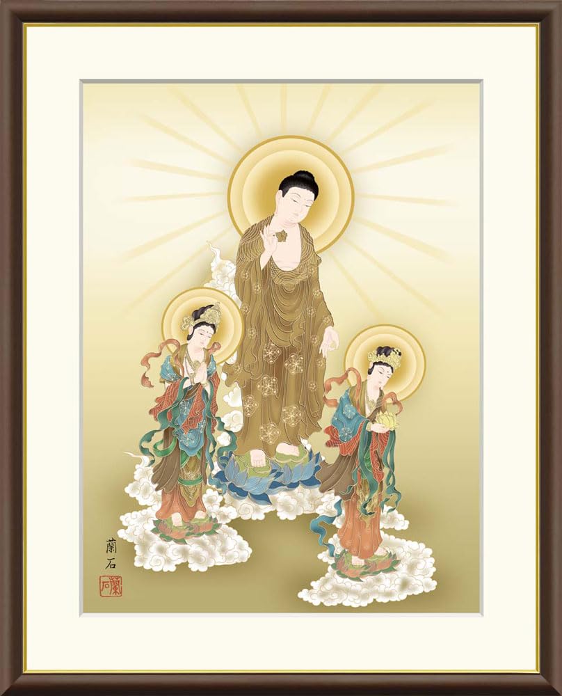仏画(額付き) 楽天市場】仏画 ポスター額 「普賢菩薩」 複製画 額付き（額外寸