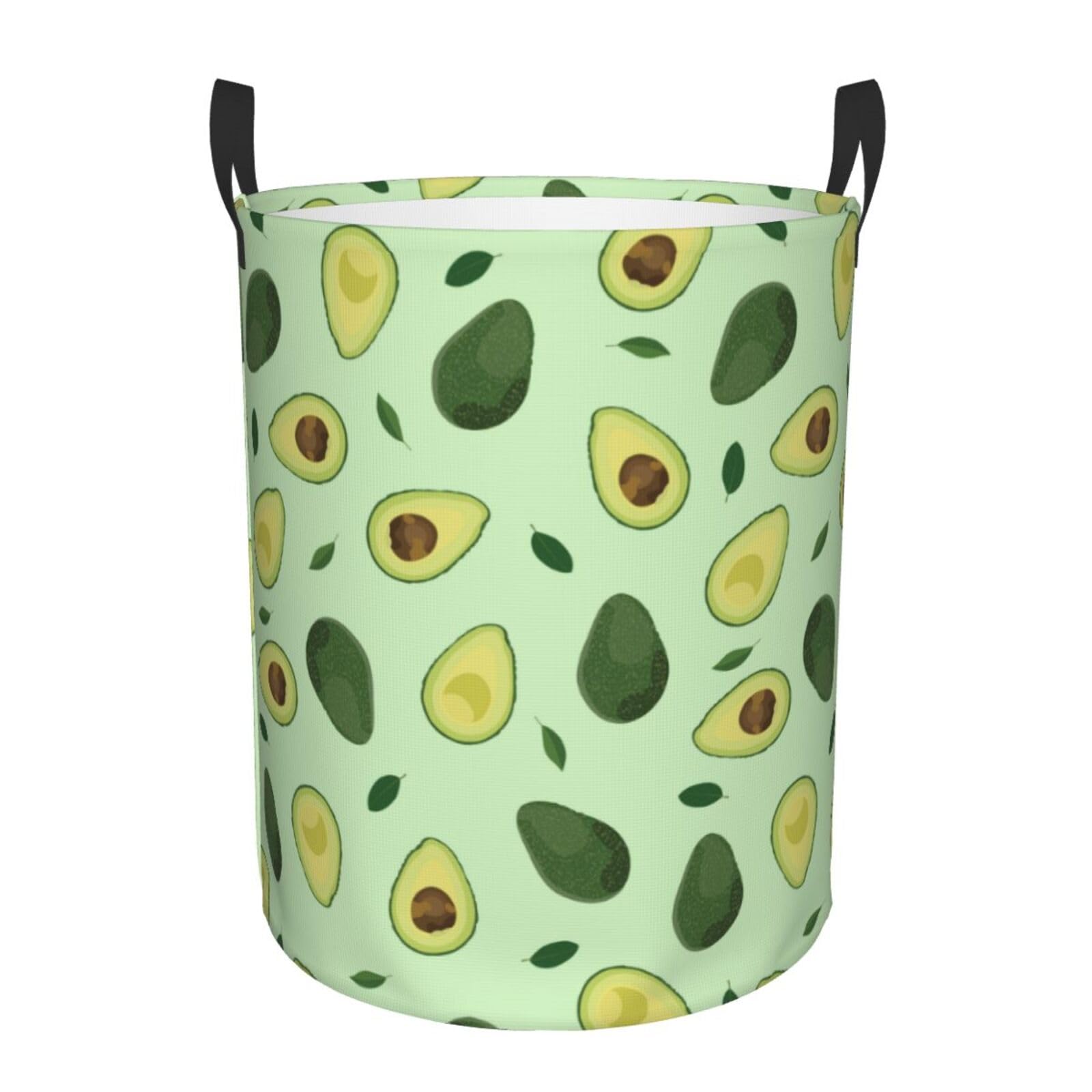 Laundry Basket Sliced Avocado Laundry Hamper Waterproof Idea Hampers Large Collapsible Baskets with Handle Suitable for Bedroom Bathroom Utility Room Kitchen