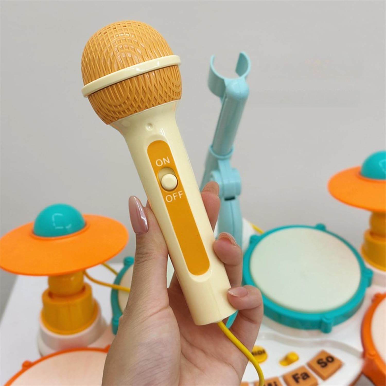 Boys Drum Set, Portable Adjustable Kit, Interactive Musical Instrument Toy, Play Drum for Children Girls Preschool Daycare Home Travel Halloween Party, Lightweight, Easy Setup for Music Learning