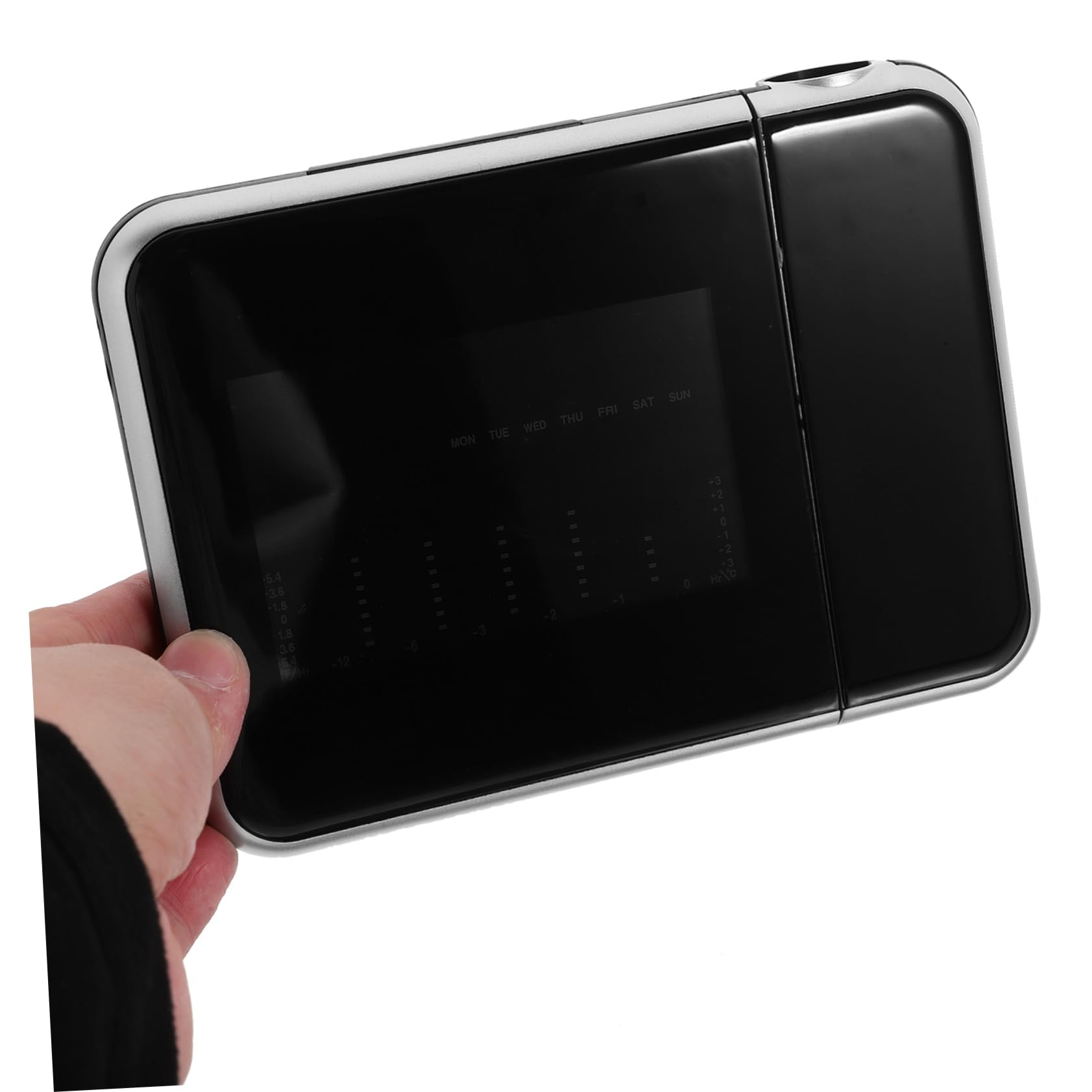 HOOTNEE Led Projection Alarm Clock with Snooze Function USB Charging Hour Display Modern Design for Bedrooms Projection Angle Battery Operated Random Style