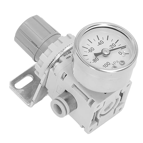 Miniatura 7 de Jeanoko Regulador de vacío neumático, regulador de presión de aire, válvula reguladora de aire ABS ‑100 a ‑1.3Kpa con dial para la industria 80