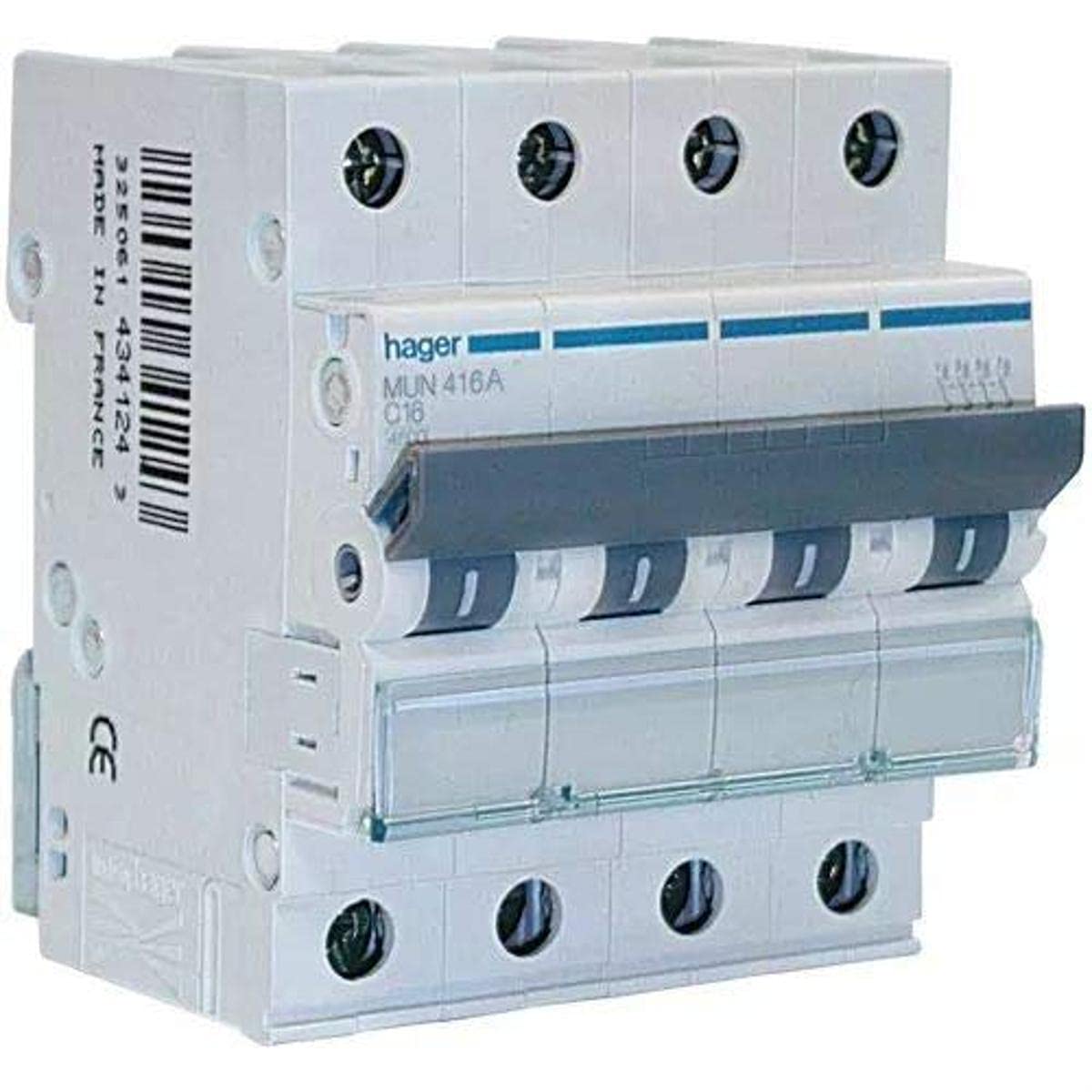 HAGER (AUT.+REST) - Hager serie mu - Interruptor automático 4 polos 16a curva-c 6ka