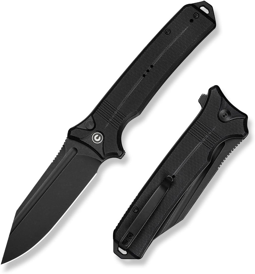 Neurohaptic Pocket Knife for EDC, Folding Knife with 3.74'' Nitro-V Blade G10 Handle, Reversible Clip, Gift for Men Women C23080-1