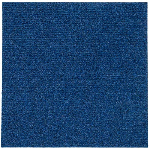 JUSTFX Carpet Tiles Peel and Stick - Multi-Purpose Floor Mat for Home and Pets, Non-Slip, Vacuum Safe, Self Adhesive Carpet Floor Tile, 12 Tiles/12 sq.