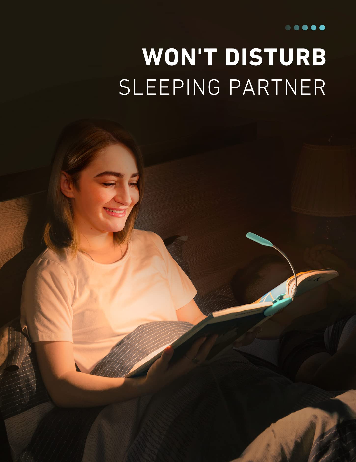 Monotremp Buchlicht zum Lesen im Bett, 3 Helligkeitsstufen × 3 Farbtemperaturen, 70 Stunden Laufzeit, wiederaufladbares Buchlicht, zum Anklippen, leicht, kleines Buch-Leselicht zum Lesen im Bett