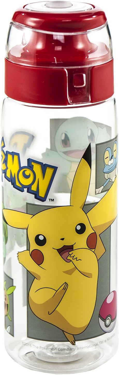Zak 25-oz Pokemon Water Bottle with Flip-Top Cap & Carrying Loop- by, BPA-Free and Break Resistant