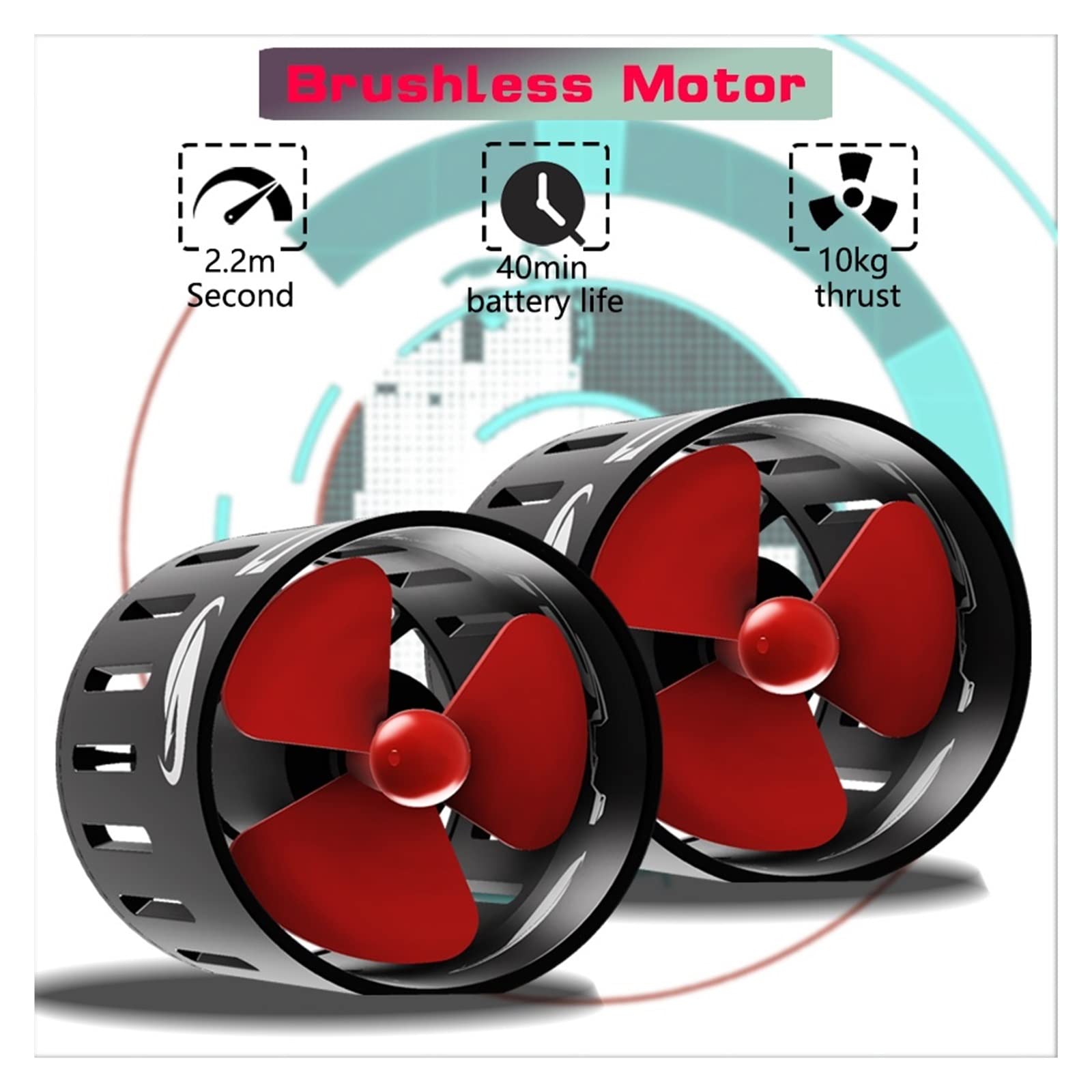 Scooter Submarino, Motor eléctrico de 2, m/s, Equipo Buceo 45 Minutos, Patinete subacuático portátil, Mini Agua, mar Submarino