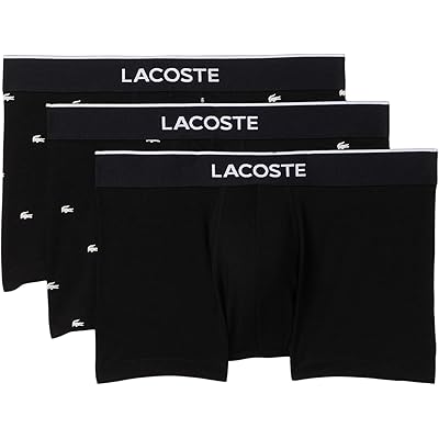 Lacoste 3-pack Printed Stretch Trunks black