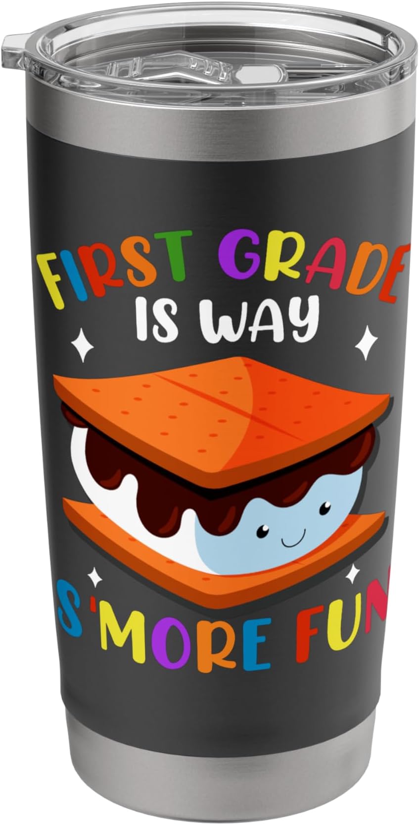 First Grade is Way S'more Fun Back to School Camper Kids Stainless Steel Insulated Tumbler