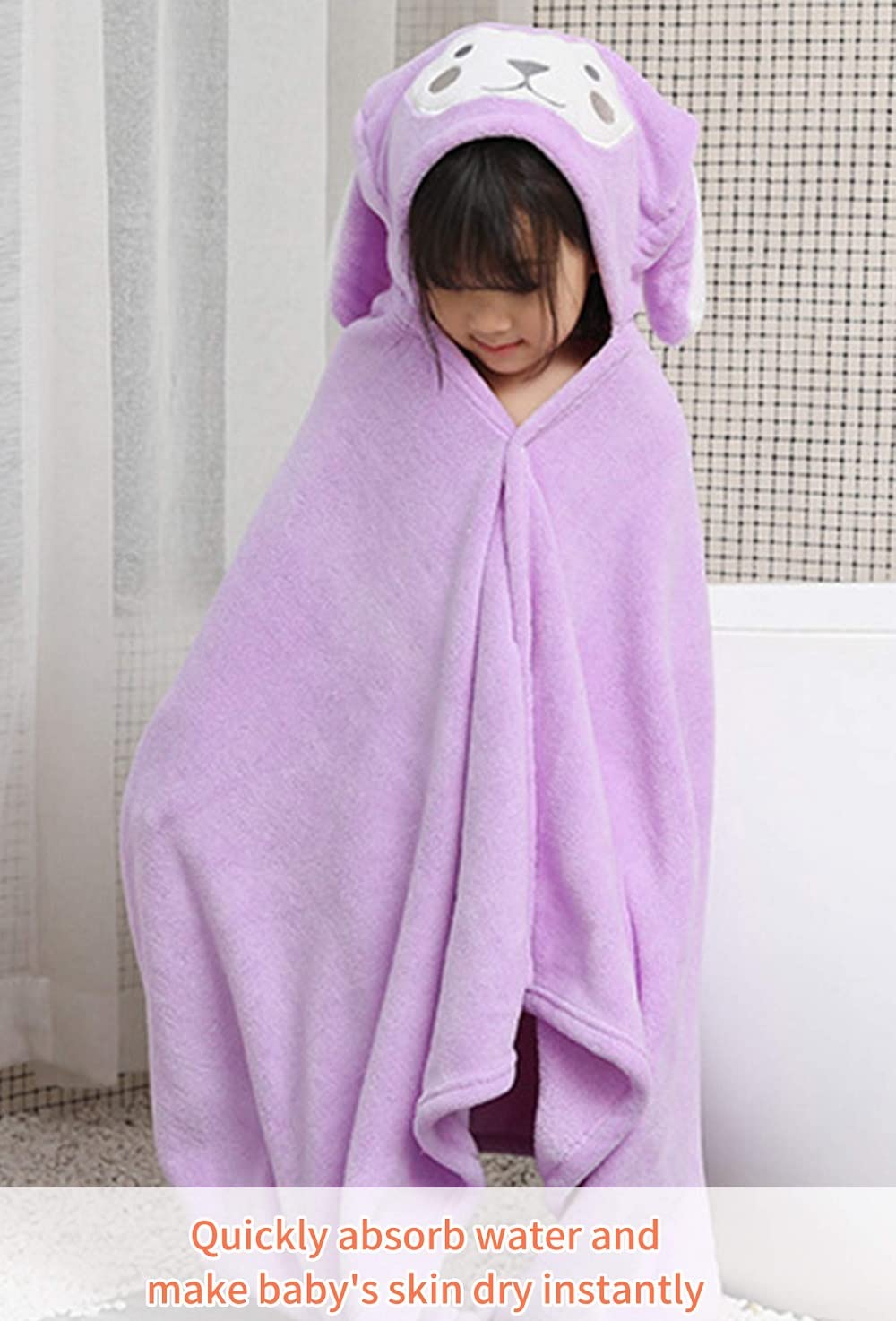 Badjas voor Baby en Kind met Capuchon - Super Zacht 2-3 jaar - Gebroken Wit/Crème Badjas voor Baby en Kind met Capuchon - Super Zacht 2-3 jaar - Gebroken Wit/Crème