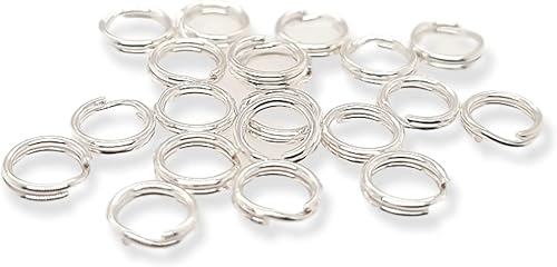 Miniatura 8 de 20 piezas de anillo redondo dividido de plata de ley de 0.138 in para abalorios y búsqueda de joyas por CRAFT WIRE