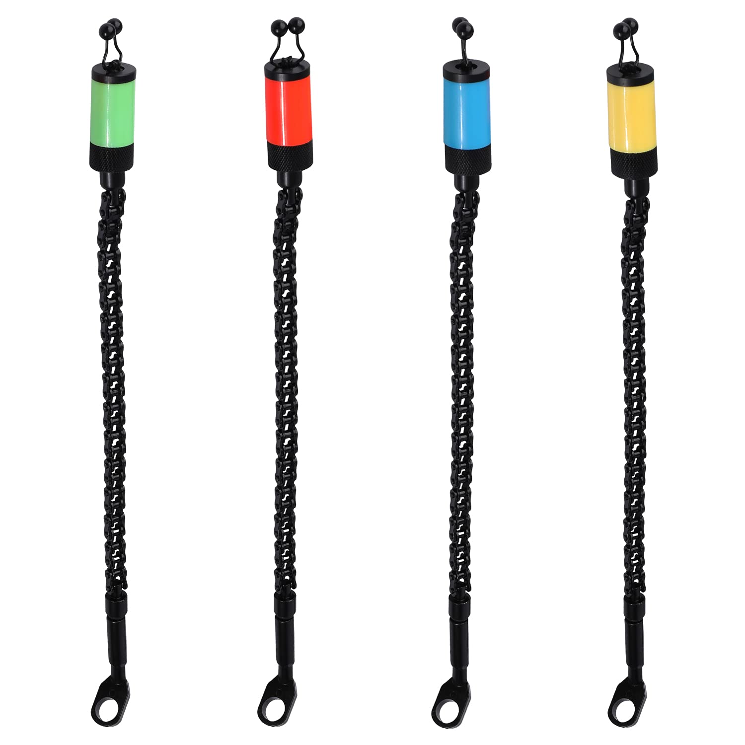 Sougayilang 4pcs Swingers de Pesca, Alarma de mordida Sensor Colgante para Pesca de Carpa con Caja de ABS