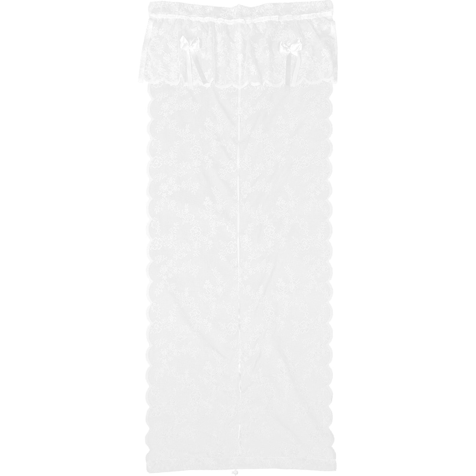 Rideau en dentelle blanche Gatuida pour le salon et la salle de bain