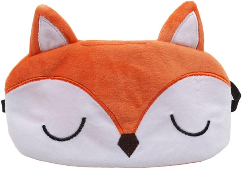 ODN Sleep Mask Eye Mask Sleeping Masks for Kids Adult Cute Animal Design For Party Travel (Fox)