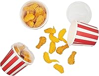 Vista 2 de Gomas de borrar de comida, paquete de 27 unidades, gomas de borrar de pollo frito, mascotas de escritorio para niños, lindos y divertidos