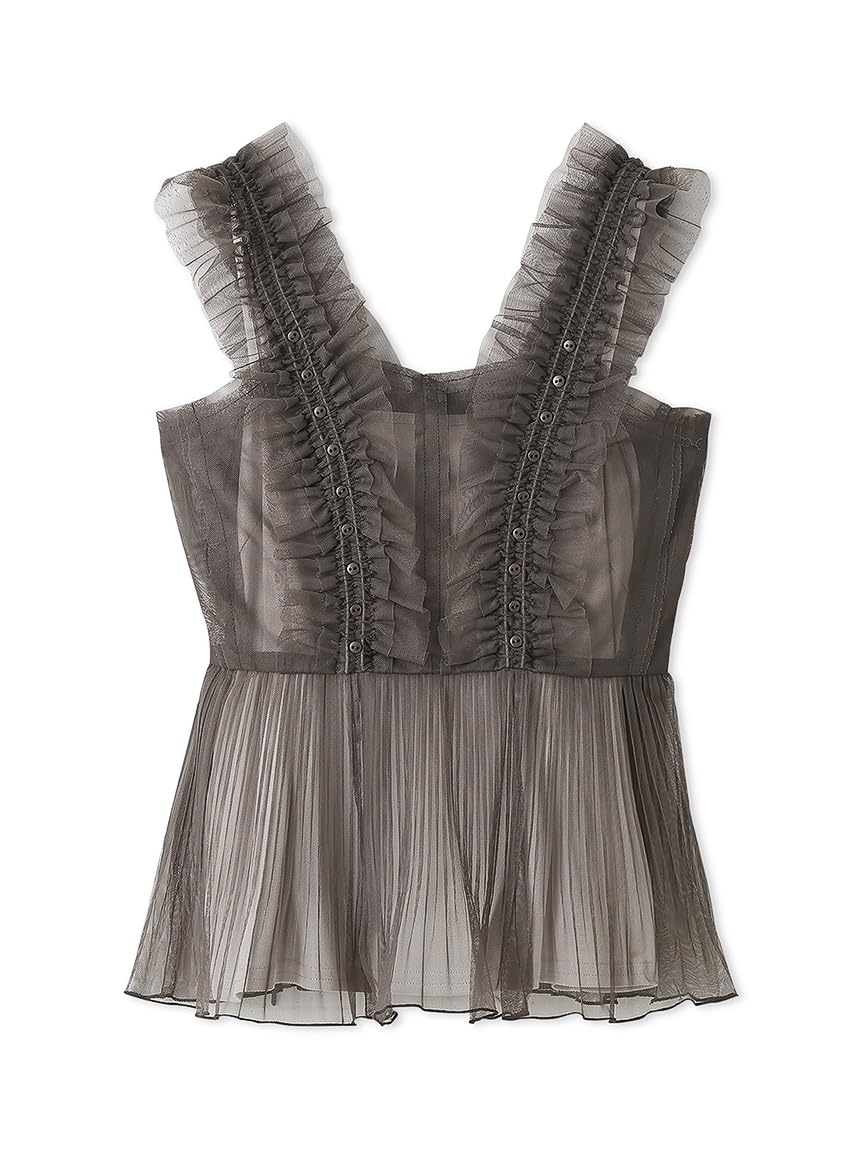 SNIDEL Sustainableチュールキャミブラウス アイボリー SNIDEL