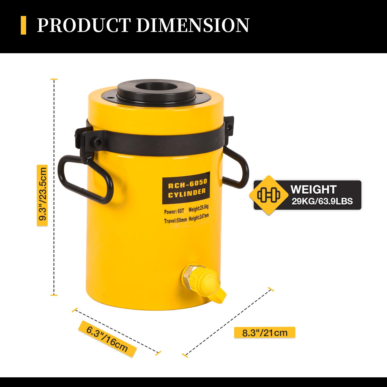 10 Ton Hydraulic Ram 10 Ton Jack - 2 Stroke Single Acting Hydraulic Ram ...