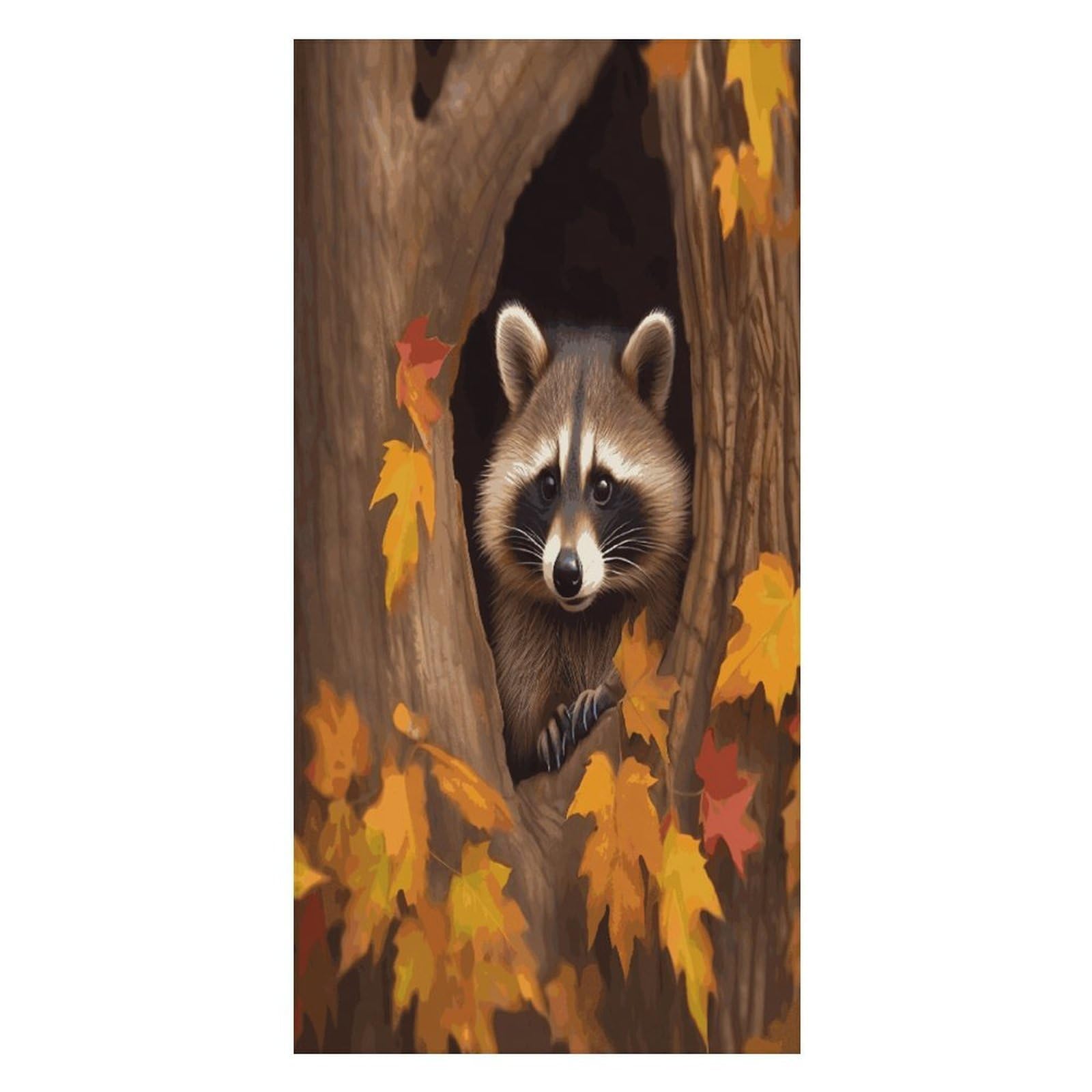 FekiLoot Raccoon in The Fall Tree Hole Beach Towel Oversized Bath Towel Ultra Soft Pool Towel Cozy Swim Towel Silky Lounge Towel Quick Dry Travel Towel Gentle Absorbent Towel for Adults Women Men