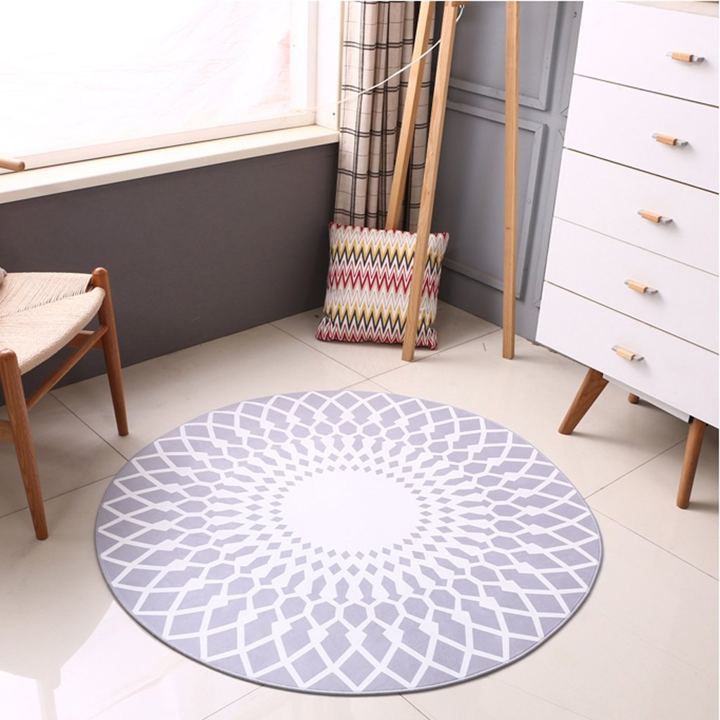 Tapis moderne rayé doux pour salon chambre et chaise ordinateur