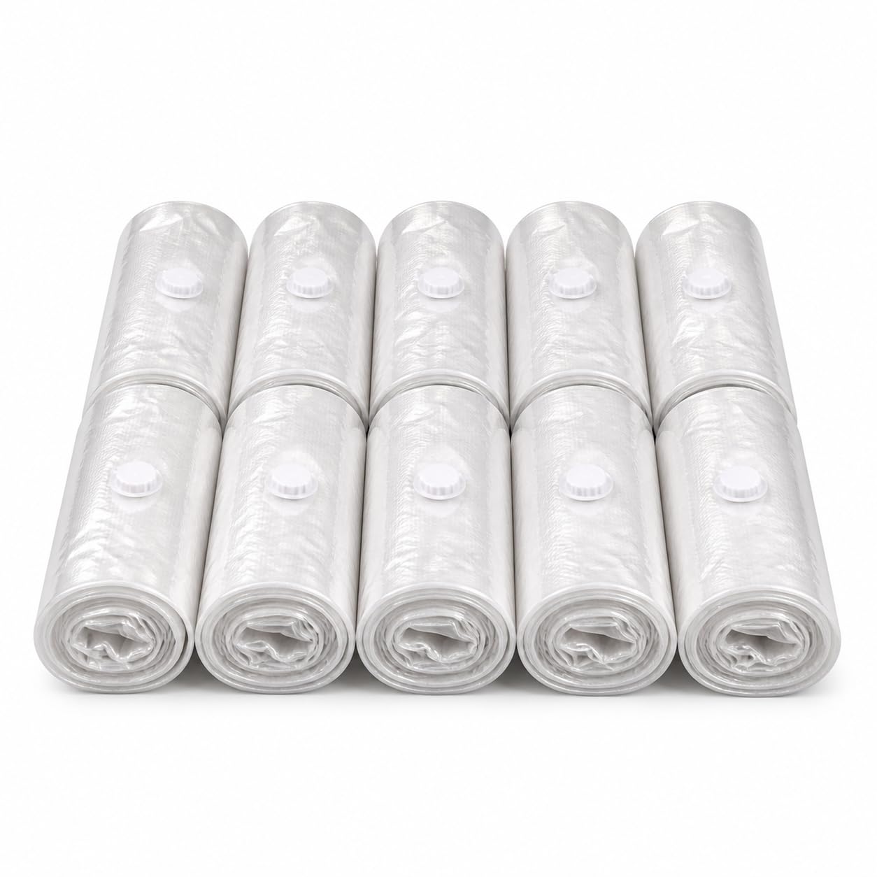 Vakuumbeutel zum Rollen, PA PE, Pressbare Beutel, Koffer Organisator, Im Hotelzimmer, Für Backpacker, 10er-Set: 10 kleine Handrollen (30x40cm)