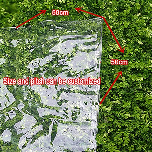 Lona impermeable transparente de PVC resistente con ojales para suelo 5