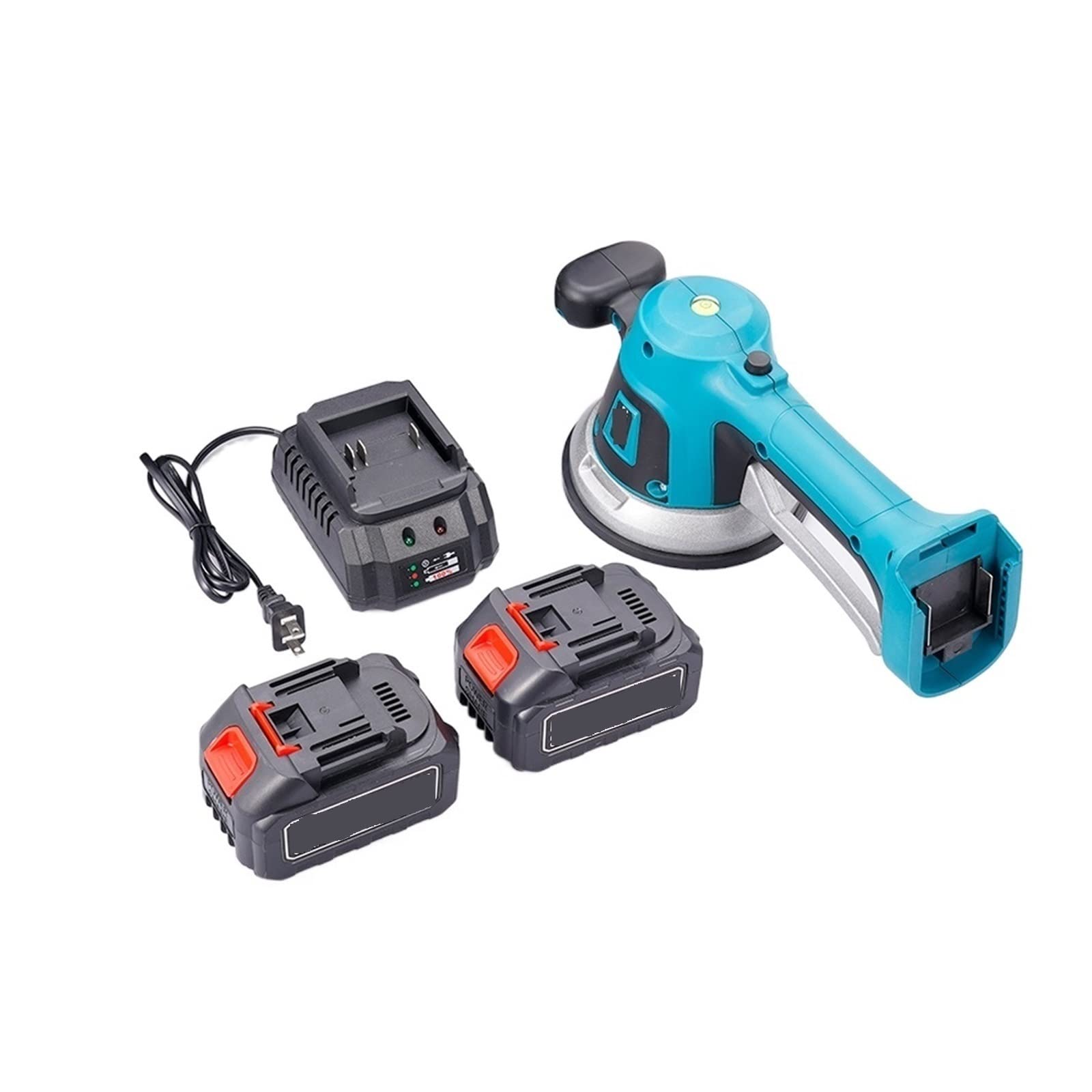 CUDTAPI 20V Wireless Tiler 6 Speed Tiling Machine Automatic Tiles Leveling Vibrator Wall Tile Floor Suction Cup Power Tool(2Battery 3.0A)