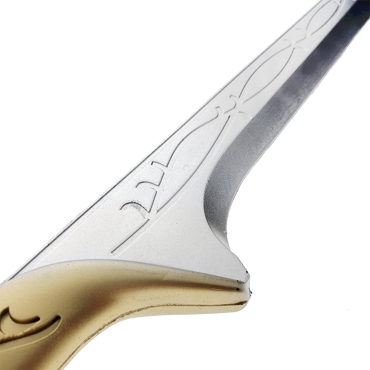 otaku gear 37.5" Foam Medieval Fantasy-Style Elven Sword for Collection, Cosplay, & Convention Gold/Silver