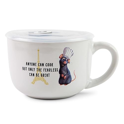 Disney Pixar Ratatouille Anyone Can Cook Ceramic Soup Mug Bowl