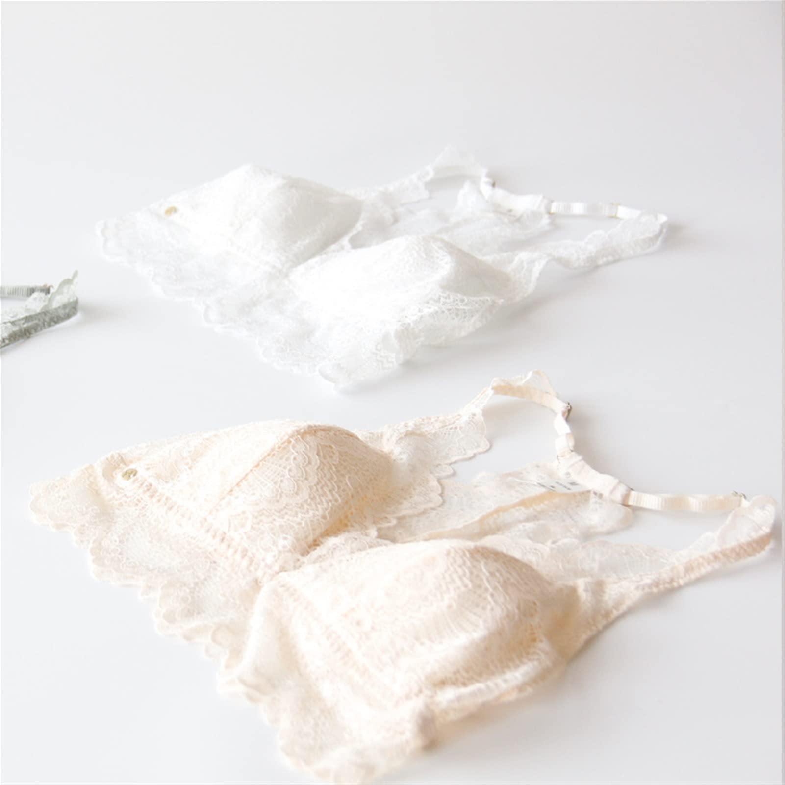 Sujetadores Bandeau de Seda Morera para Mujer, Bralette de Encaje Trasero de Belleza Francesa, Camisetas sin Mangas, Ropa Interior Fina de Tubo de Verano