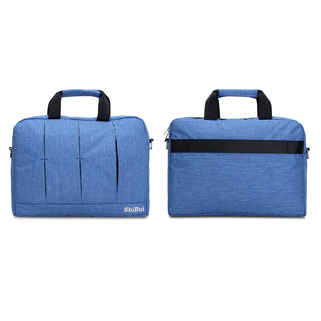 SHIBUI 15.6 Inch Laptop Shoulder Bag,Classic Lightweight Slim Portable Laptop Messenger Sleeve Case for Work/Travel,Fits 15-15.6 Inches Laptop/Notebook/MacBook/Ultrabook Computer,(Blue Oxford) 2