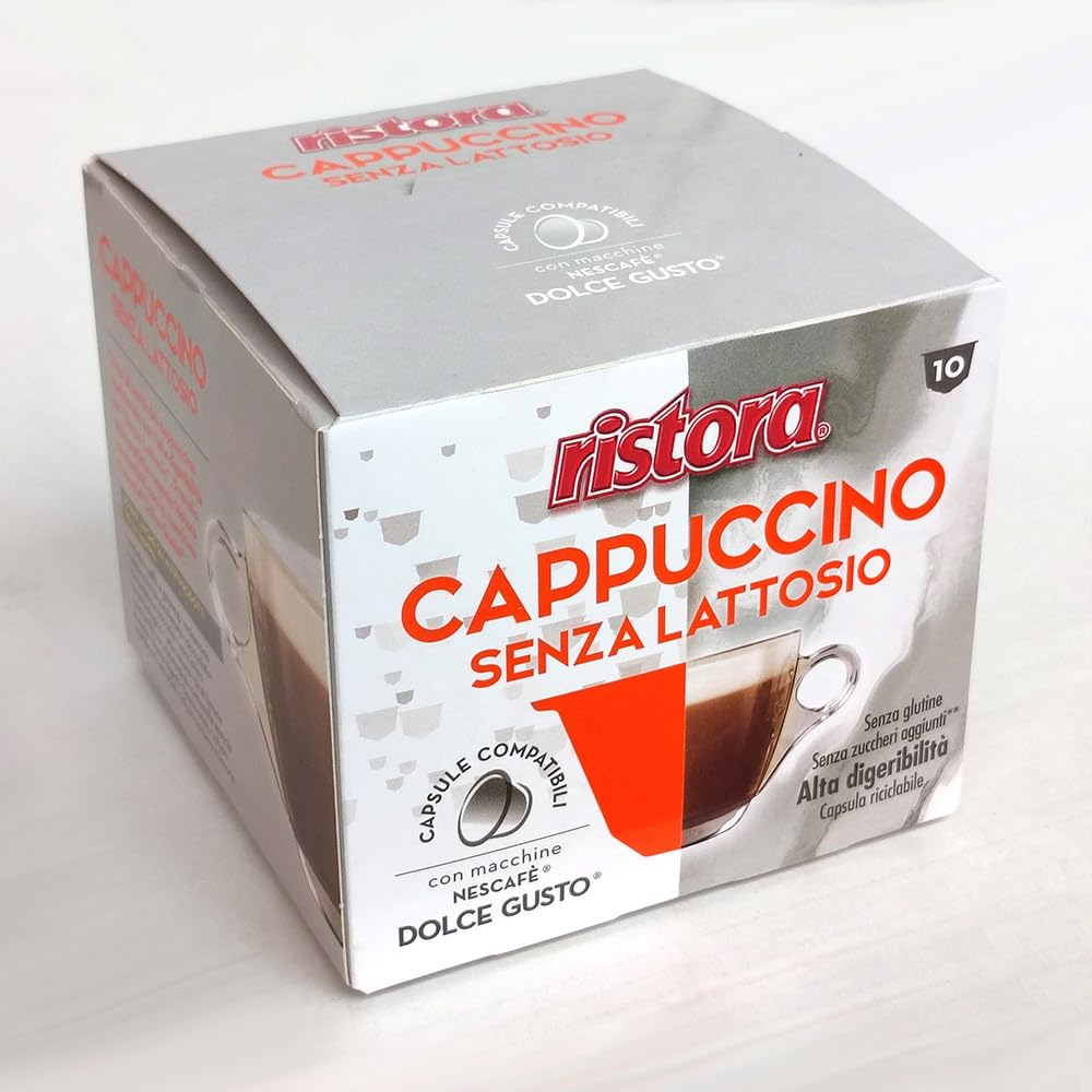Ristora - Cápsulas de café Dolce Gusto, Capuccino sin azúcar añadido, 160 unidades