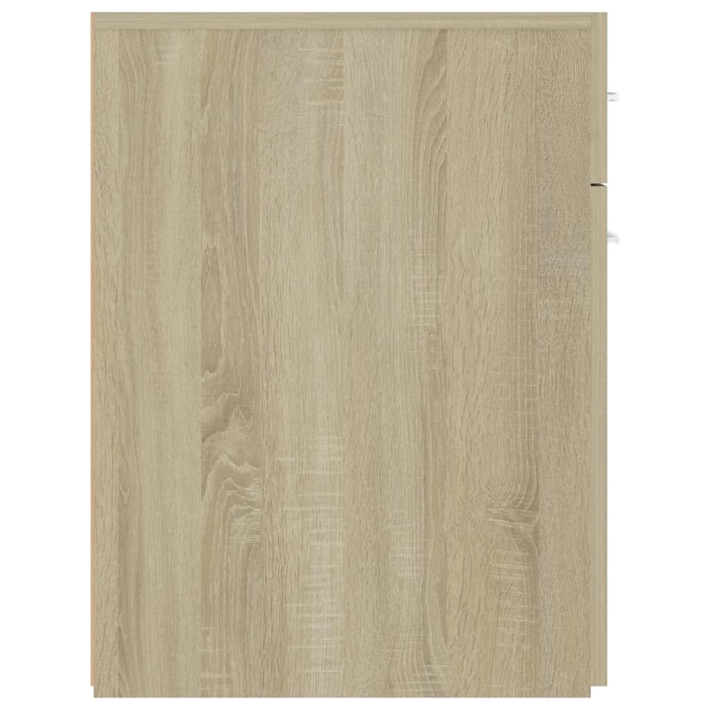 vidaXL Armario Boticario Almacenamiento Organizador Suministros Domésticos Comestibles Estable Robusto Contrachapada Color Roble Sonoma 20x45,5x60 cm