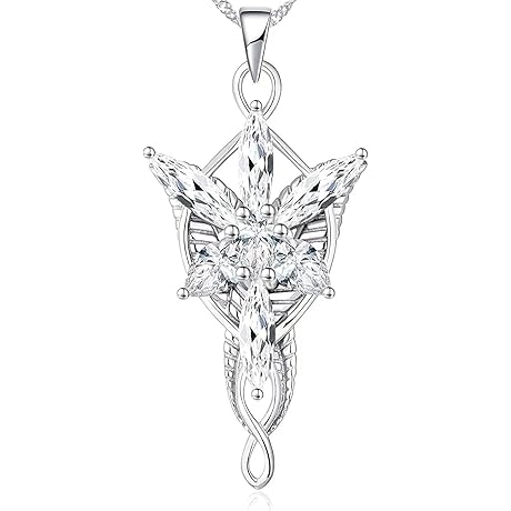ASIKACCESSORIES Lord of The Rings Arwen Evenstar Necklace, Perfect Gift for Women