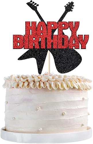 Miniatura 2 de Decoración para tartas de guitarra, temática musical, decoración de pastel de cumpleaños, decoración para músico, fiesta de cumpleaños, fiesta