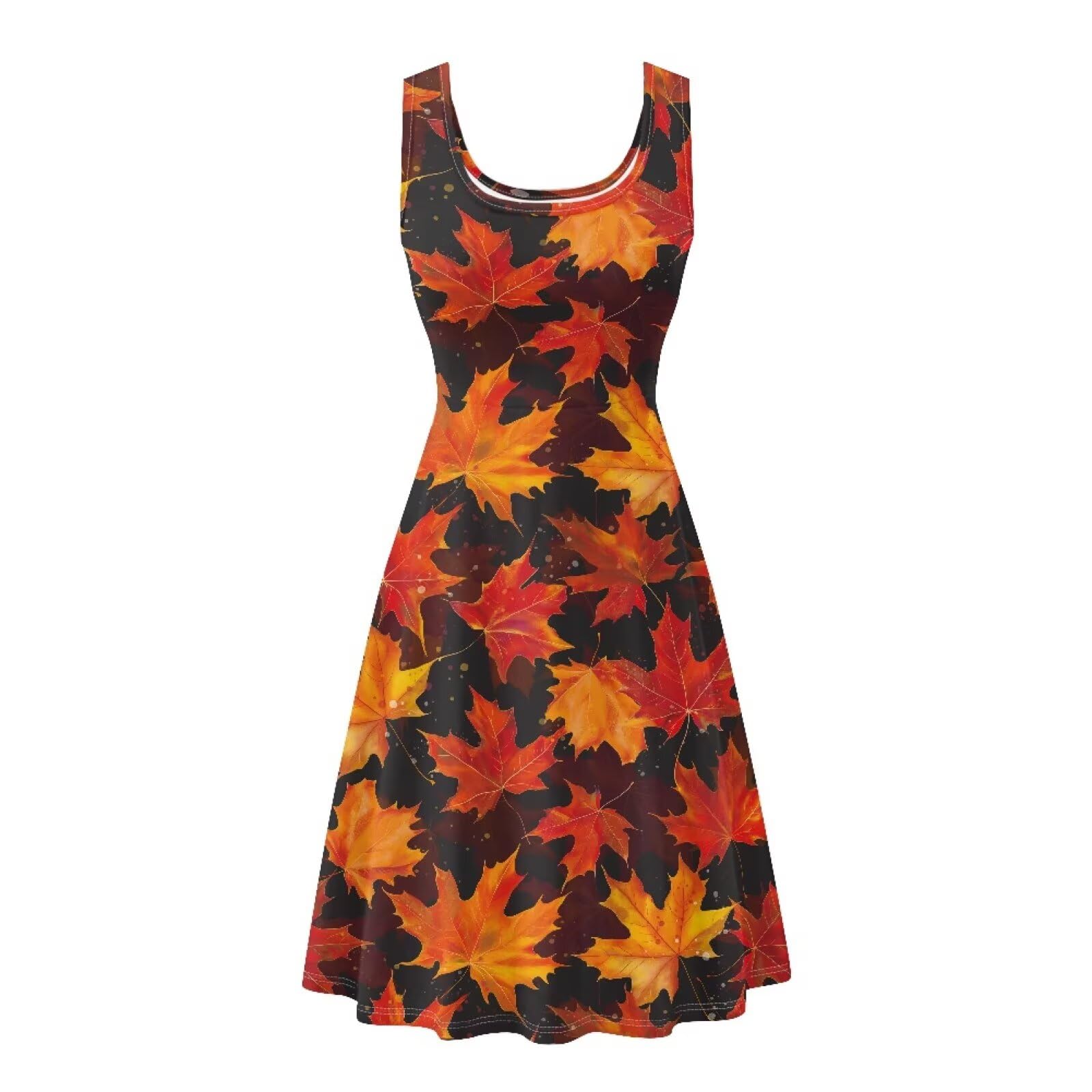 Dreaweet Casual Sleeveless Dresses for Women Girls, Round Neck Tank Dresses with Pockets Summer Sundress Size XS-4XL