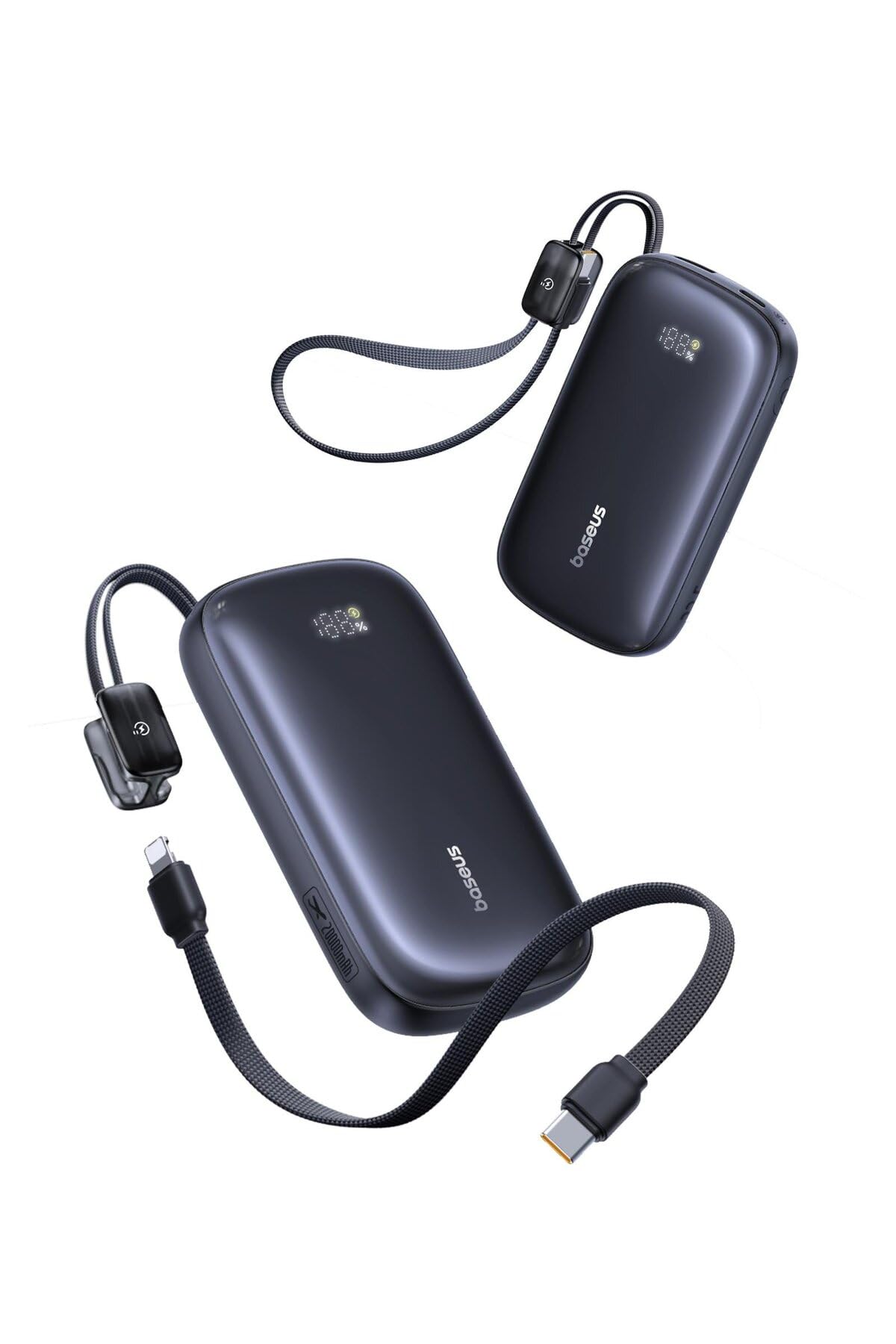 Baseus EnerFill FC21 QPow3 Ultra - Batería externa con pantalla digital (20.000 mAh, 22,5 W), color negro