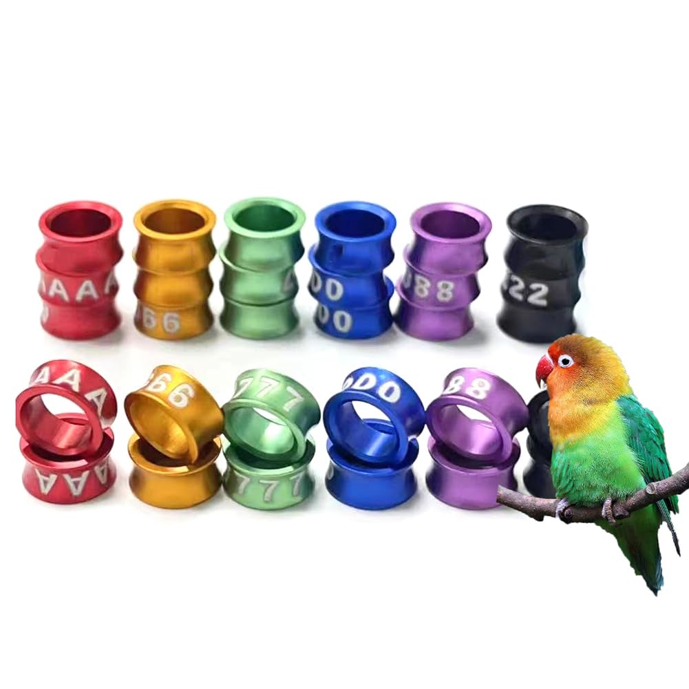 Tobilleras de Paloma numeradas, Anillos for Patas de pájaros for Palomas, Pollos, codornices, identificación de Aves de Corral(Mixed Colors4.0mm,150pc)
