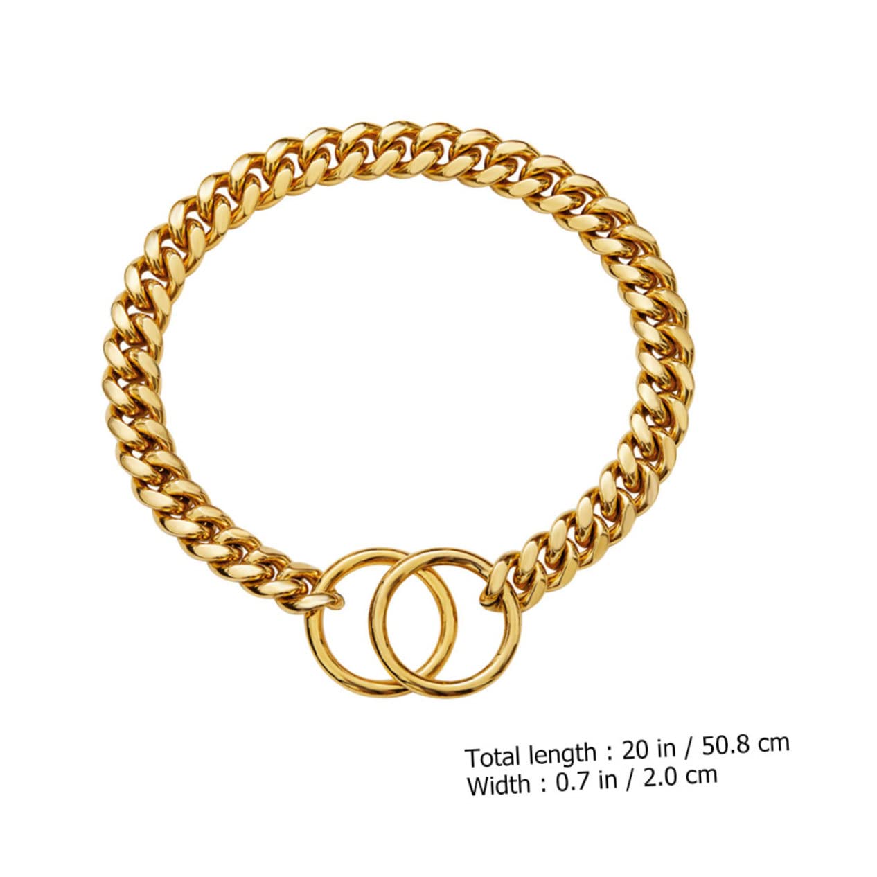 GANAZONO Dog Neck Chain Dog Collars Large Breeds Bark Collar Belt Dog Muzzle Whistle Whining for Dogs Dog Chains Dog Tag Dogs Reflective Dog for Medium Dogs Pet Puppy Titanium Alloy Golden