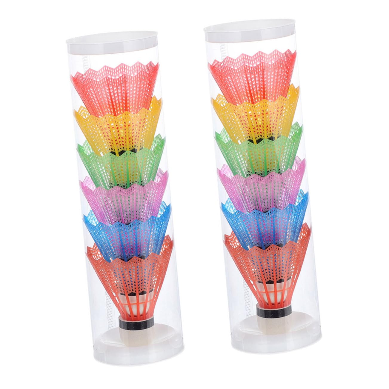 SUPVOX 12pcs Plastic Badminton Ball Kids Shuttlecock Outdoor Shuttlecocks Training Badminton Birdies Badminton Birdies Balls Colorful Shuttlecock Air Badminton Shuttle Kid Badminton