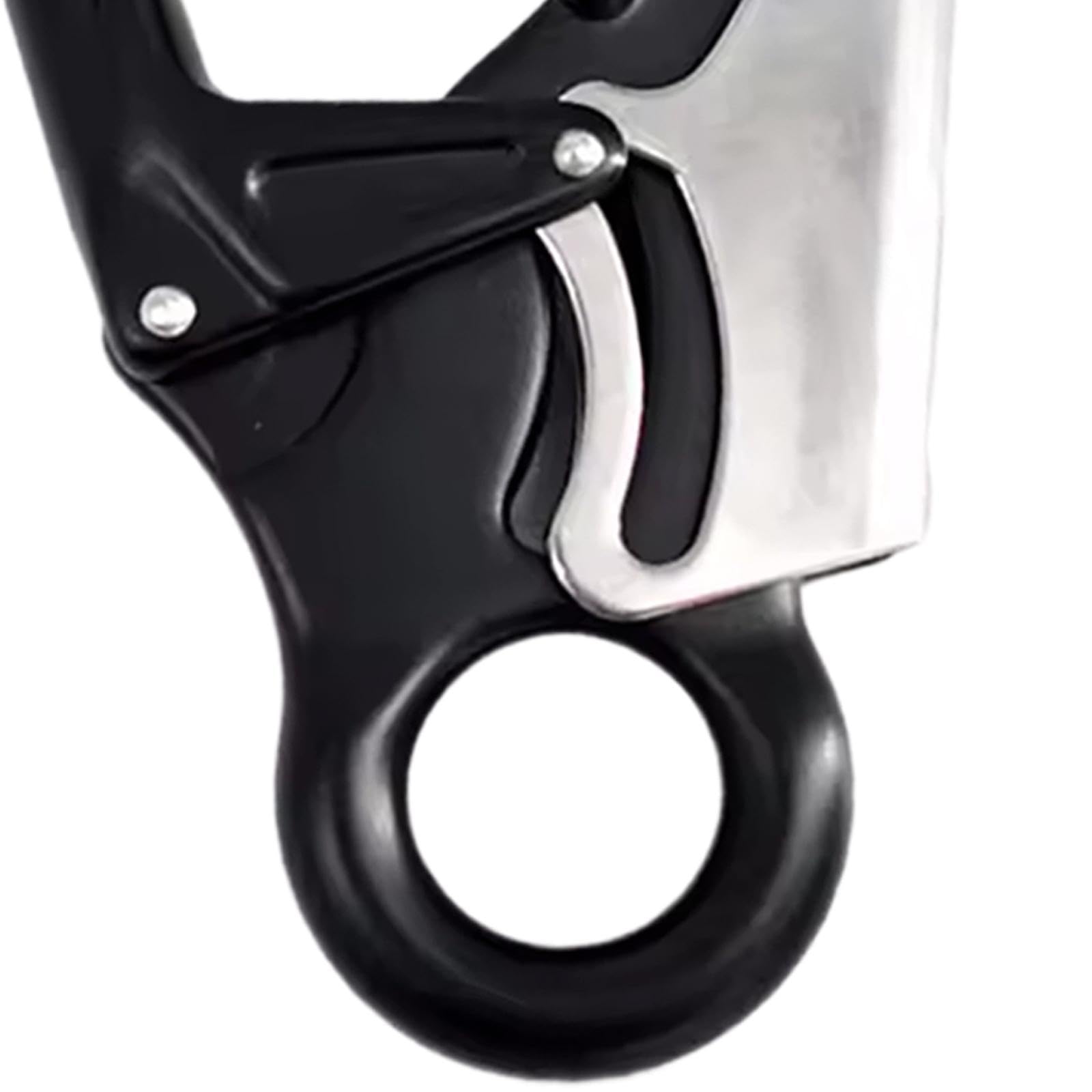 Sharplace Karabinerhaken mit Doppelverriegelung zur sicheren Befestigung von Zubehör, selbstverriegelnder Karabiner zum Klettern, Camping, Outdoor-Schaukel, Schwarz