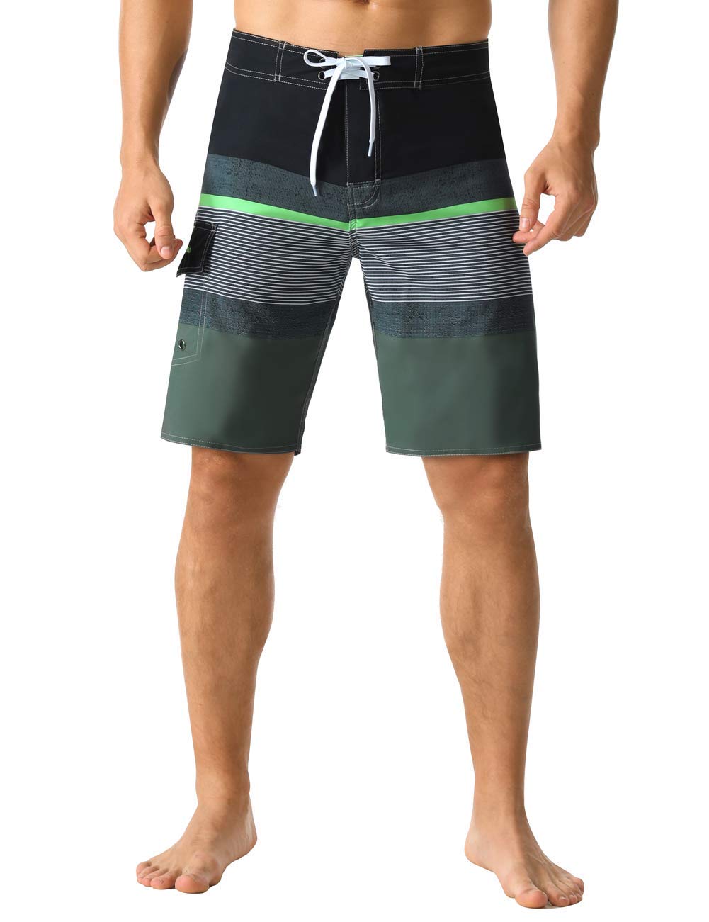 Men's Sportwear Swim Trunks Quick Dry Board Shorts with Lining-image-11