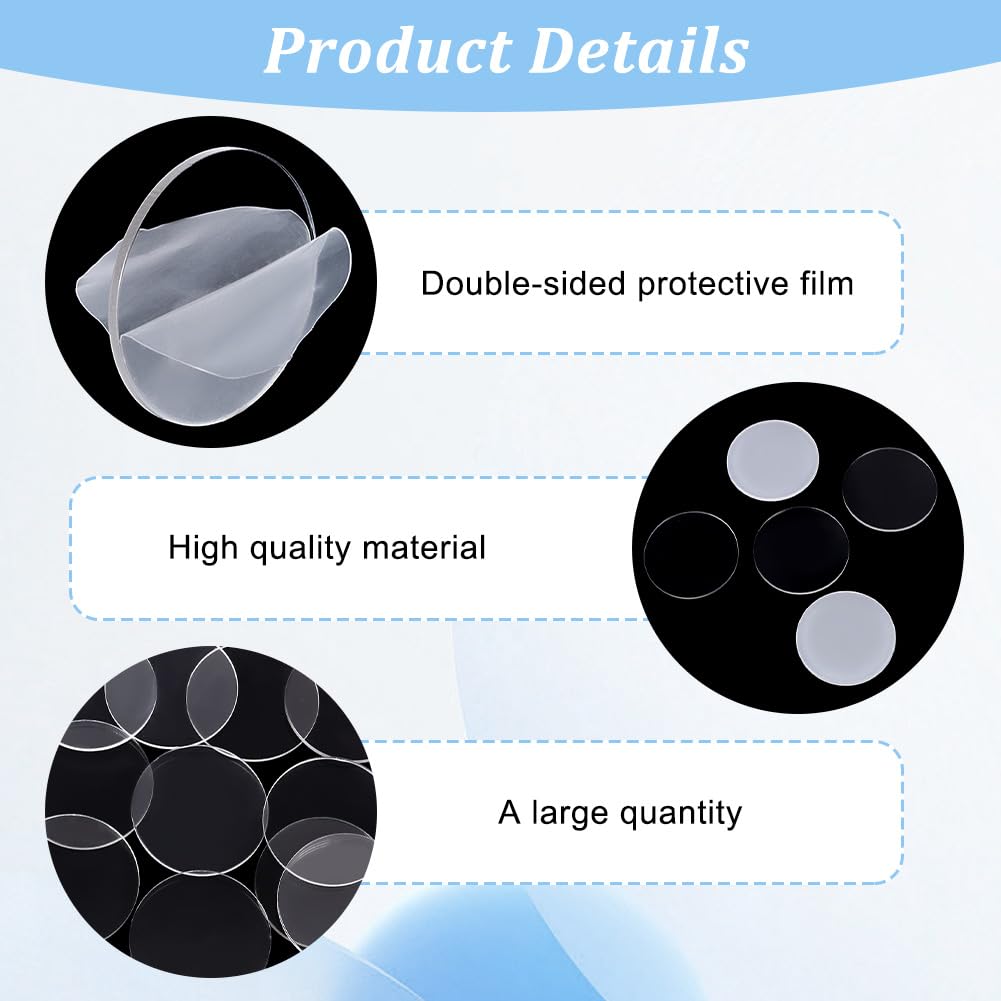 FINGERINSPIRE Acryl Display Sockel - 2 Stück 15cm Schwarze Runde Figuren Bases